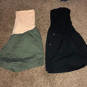 2 pairs of maternity shorts